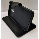 Black Book Case Flip with Strap For Nokia 6 TA-1021 Slim Fit Look